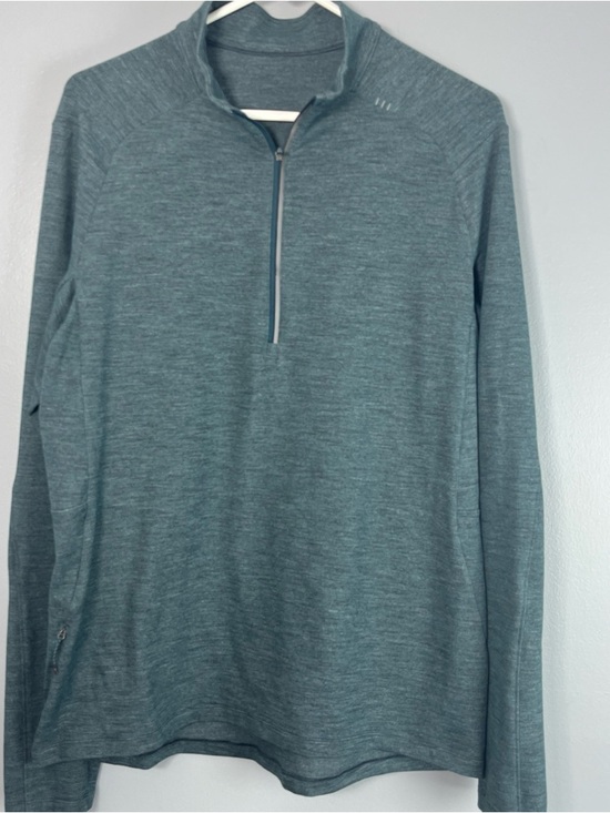 lululemon athletica Other - lululemon athletica Men's Surge Teal Heather Quarter-Zip Pullover Size Large